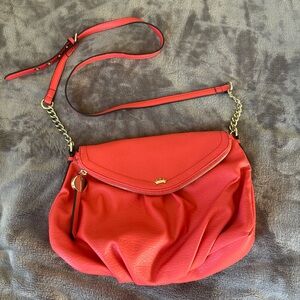 Juicy Couture Greta Flap Coral Crossbody Hobo Medium Bag